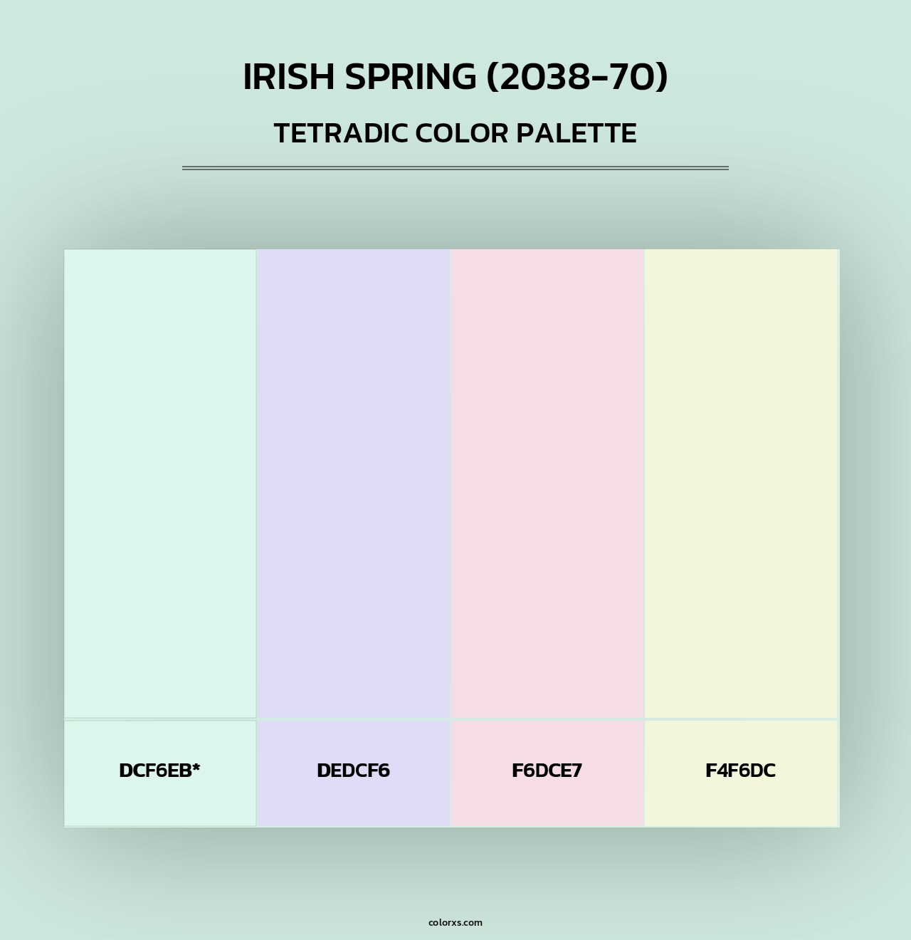 Irish Spring (2038-70) - Tetradic Color Palette