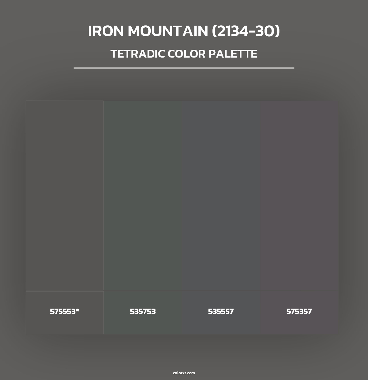 Iron Mountain (2134-30) - Tetradic Color Palette