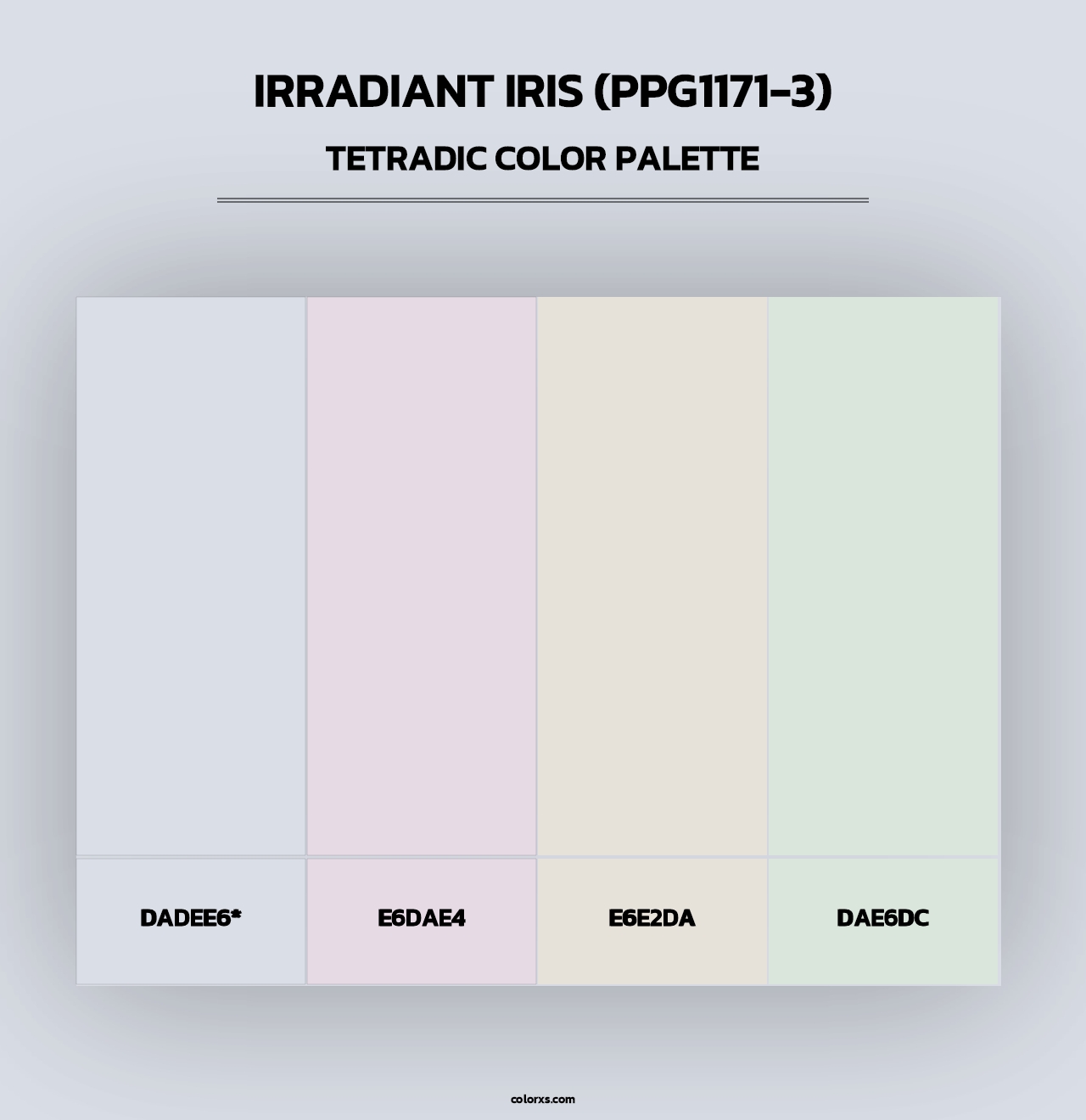 Irradiant Iris (PPG1171-3) - Tetradic Color Palette