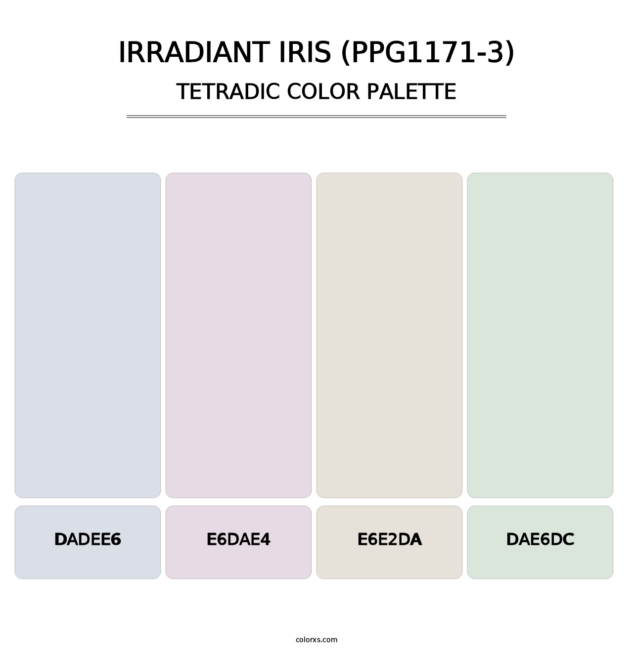Irradiant Iris (PPG1171-3) - Tetradic Color Palette