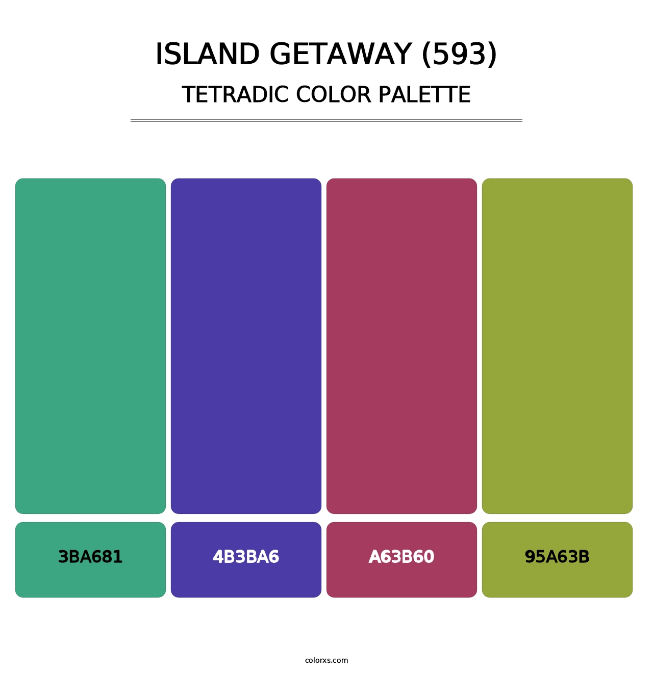 Island Getaway (593) - Tetradic Color Palette
