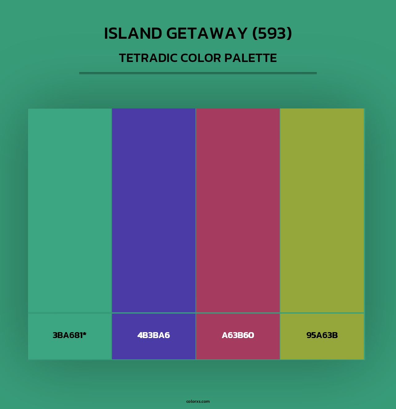 Island Getaway (593) - Tetradic Color Palette
