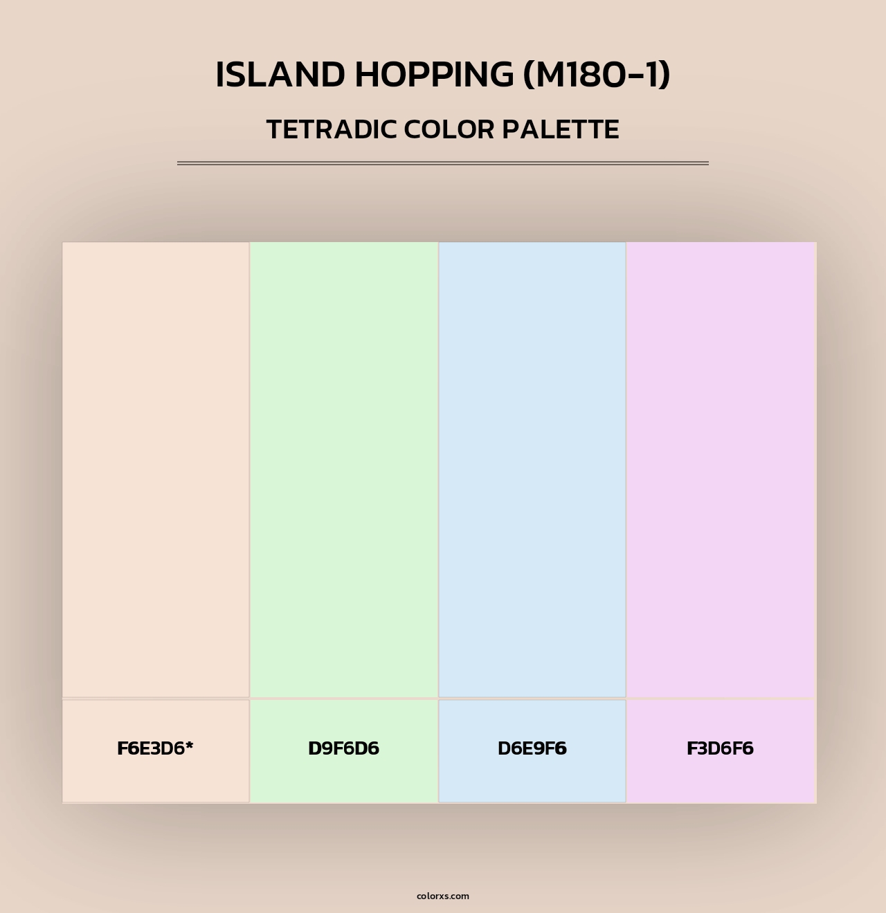 Island Hopping (M180-1) - Tetradic Color Palette