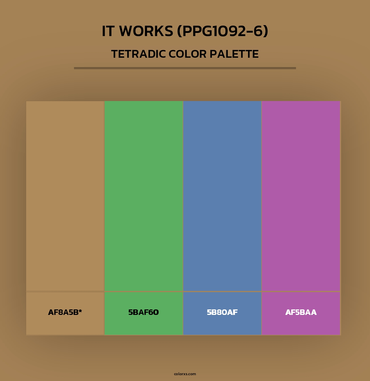 It Works (PPG1092-6) - Tetradic Color Palette