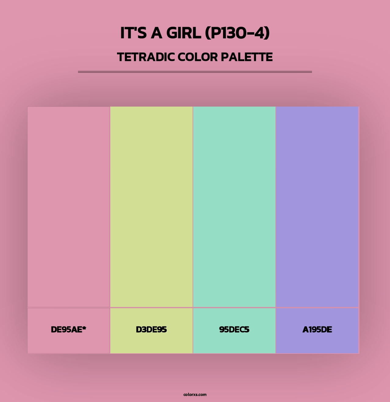 It'S A Girl (P130-4) - Tetradic Color Palette