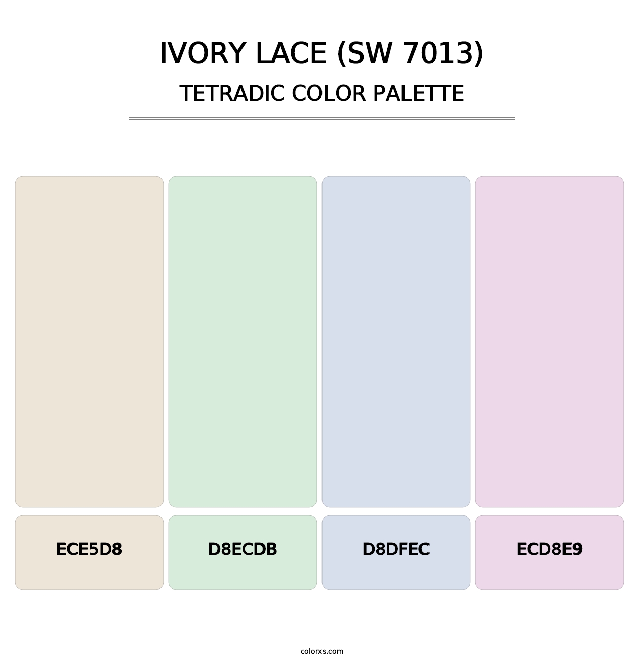 Ivory Lace (SW 7013) - Tetradic Color Palette