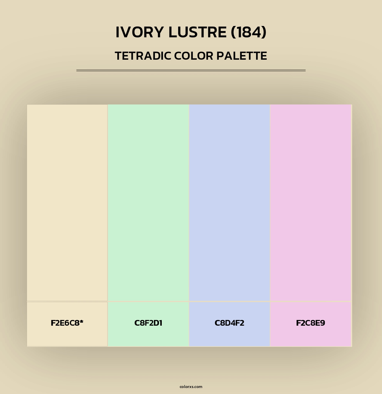 Ivory Lustre (184) - Tetradic Color Palette