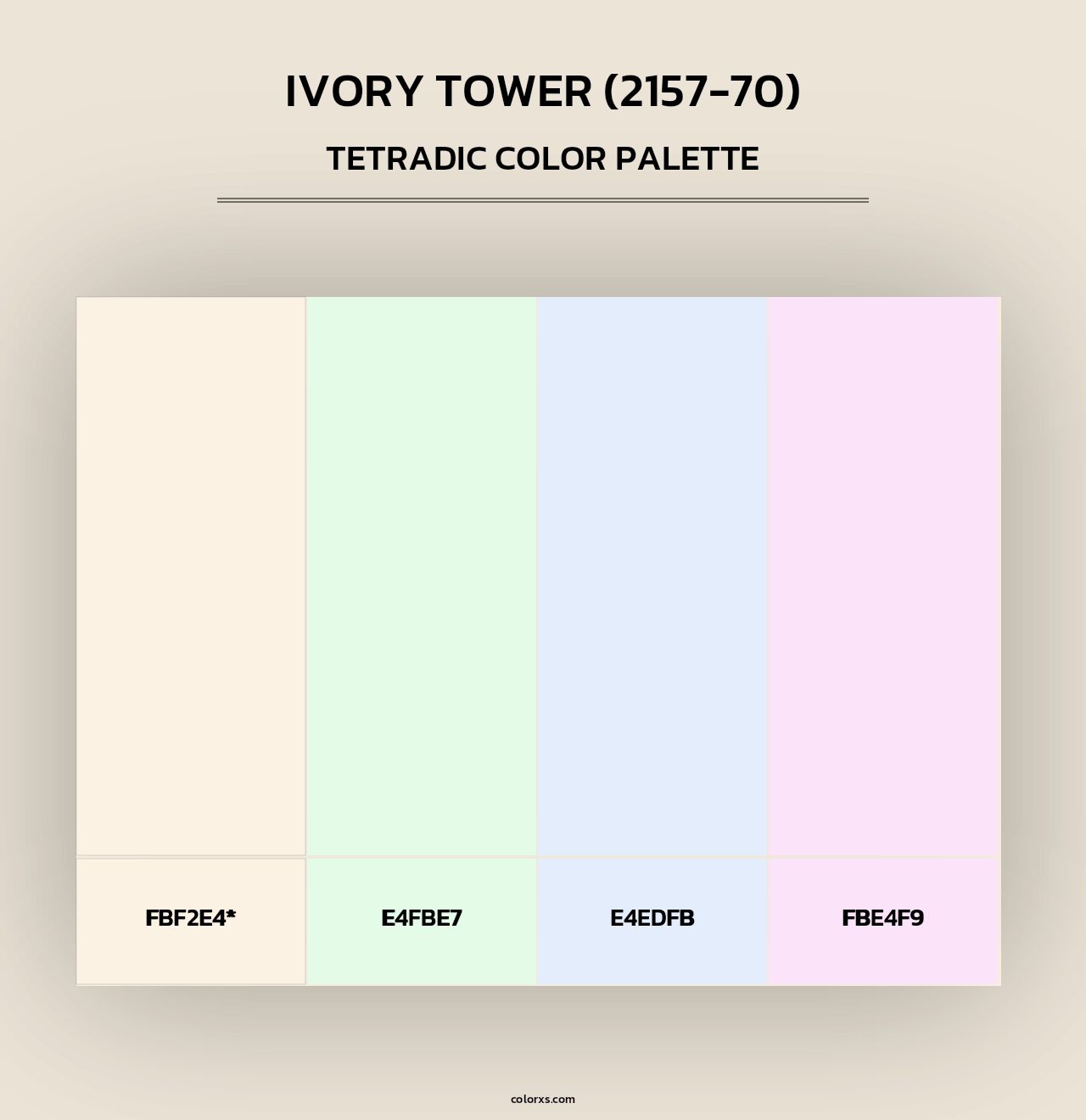 Ivory Tower (2157-70) - Tetradic Color Palette