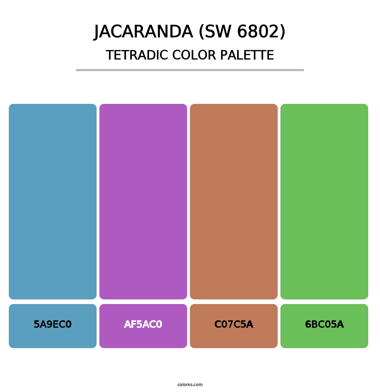 Jacaranda (SW 6802) - Tetradic Color Palette