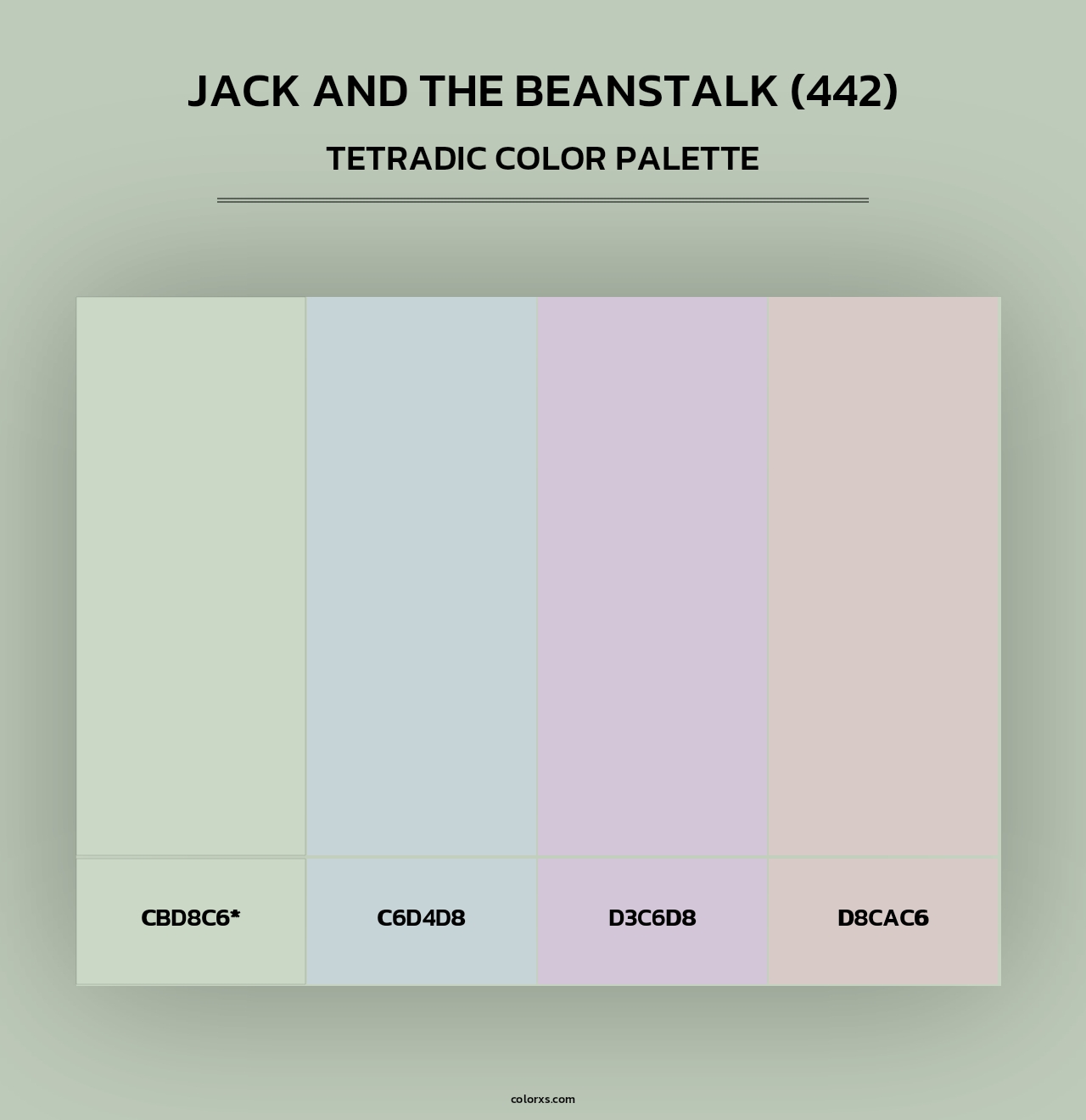 Jack and the Beanstalk (442) - Tetradic Color Palette