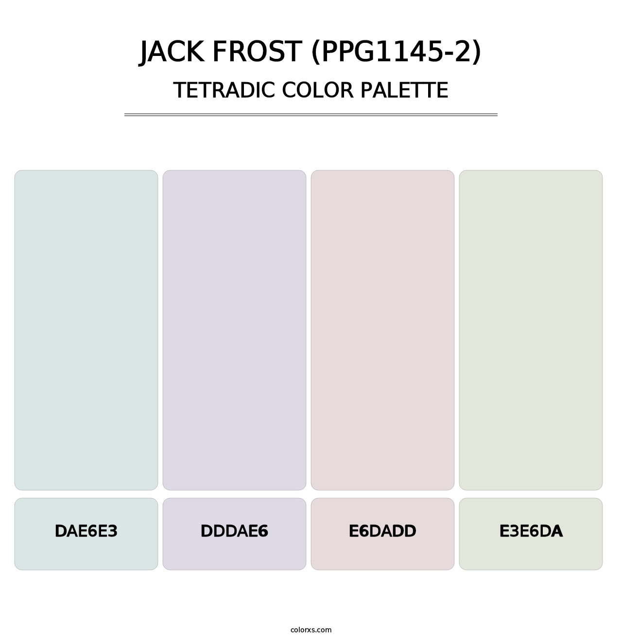 Jack Frost (PPG1145-2) - Tetradic Color Palette