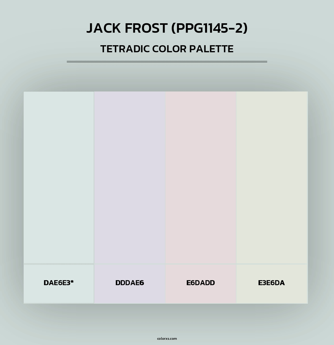 Jack Frost (PPG1145-2) - Tetradic Color Palette