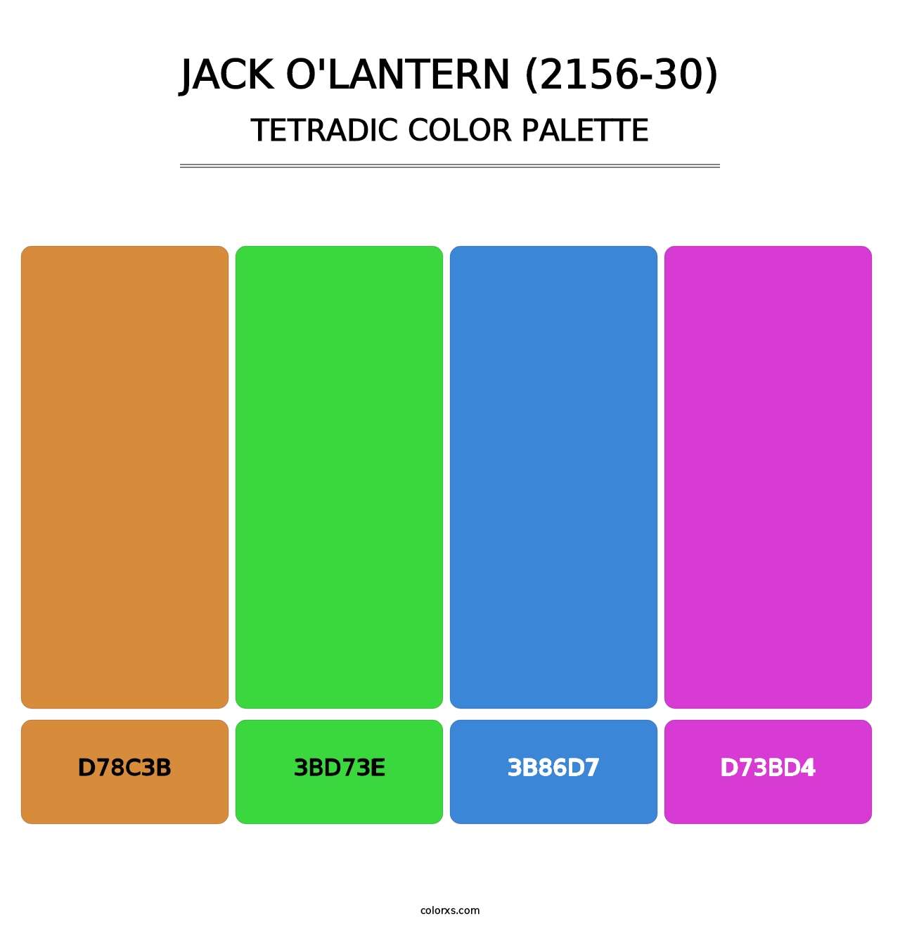 Jack O'Lantern (2156-30) - Tetradic Color Palette