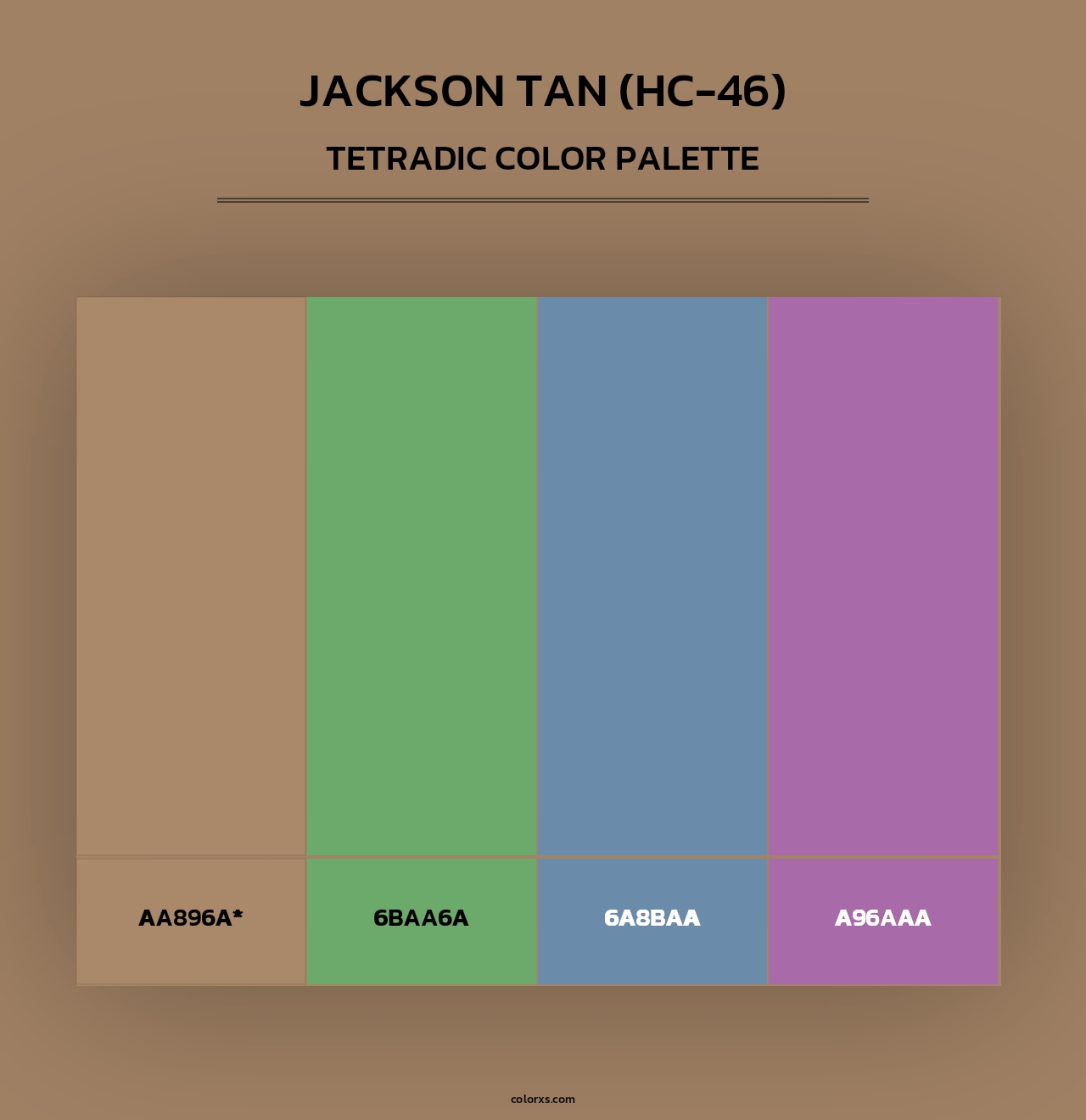 Jackson Tan (HC-46) - Tetradic Color Palette