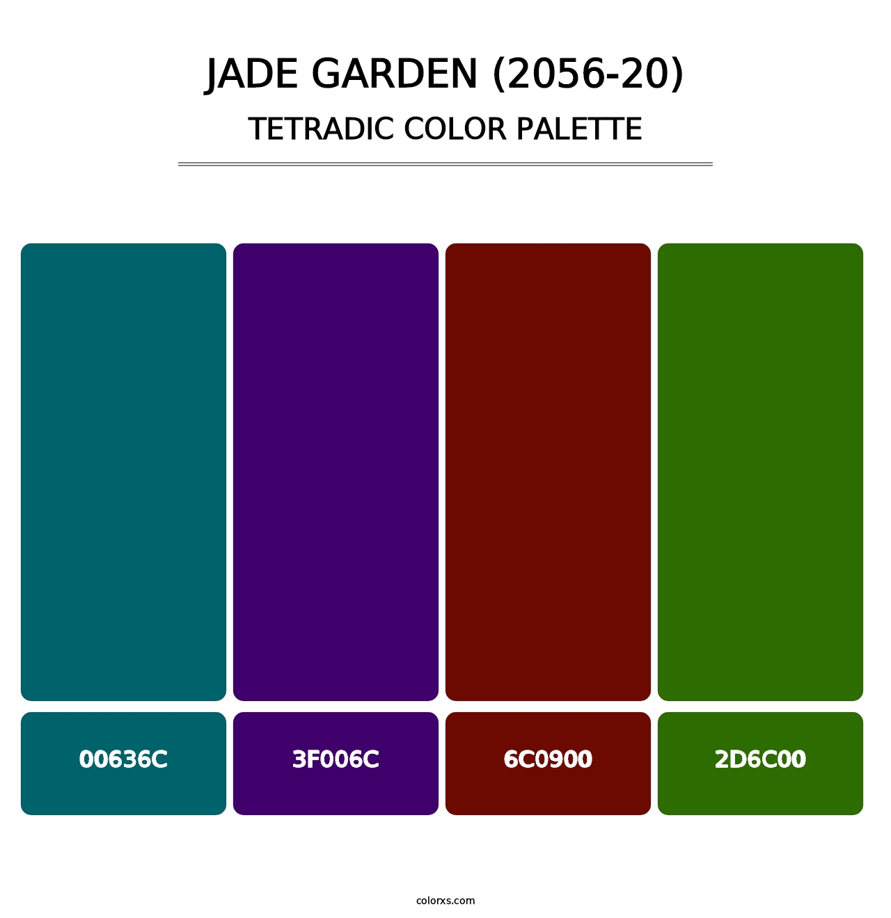Jade Garden (2056-20) - Tetradic Color Palette