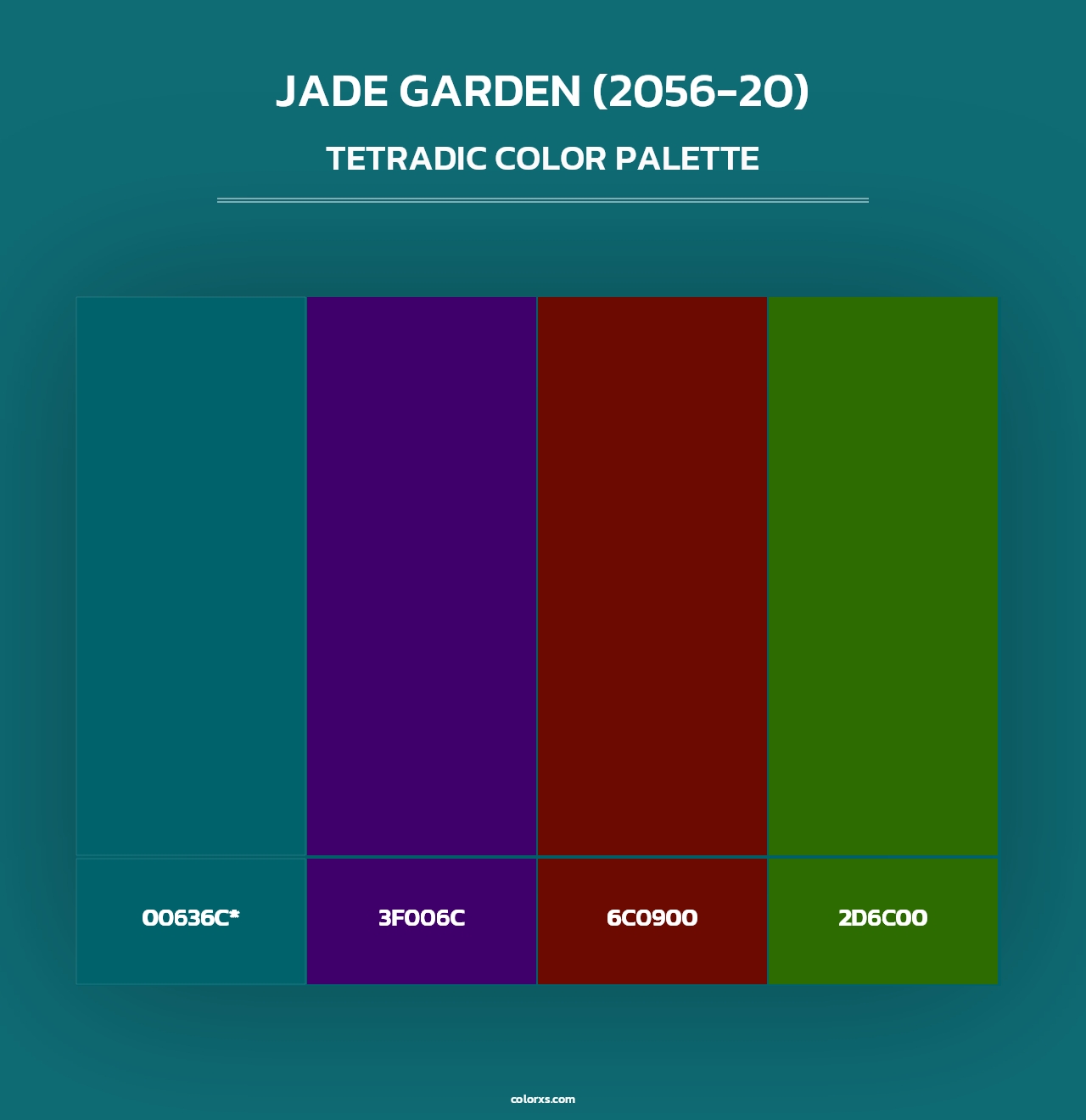 Jade Garden (2056-20) - Tetradic Color Palette