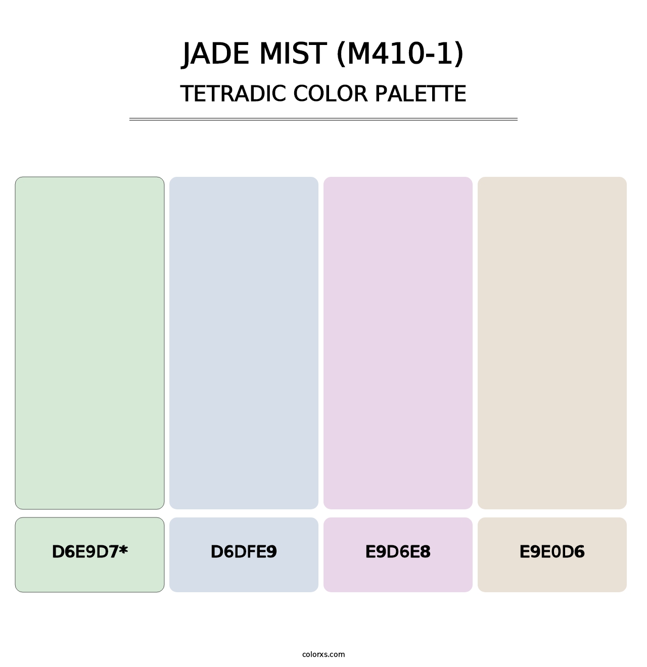 Jade Mist (M410-1) - Tetradic Color Palette