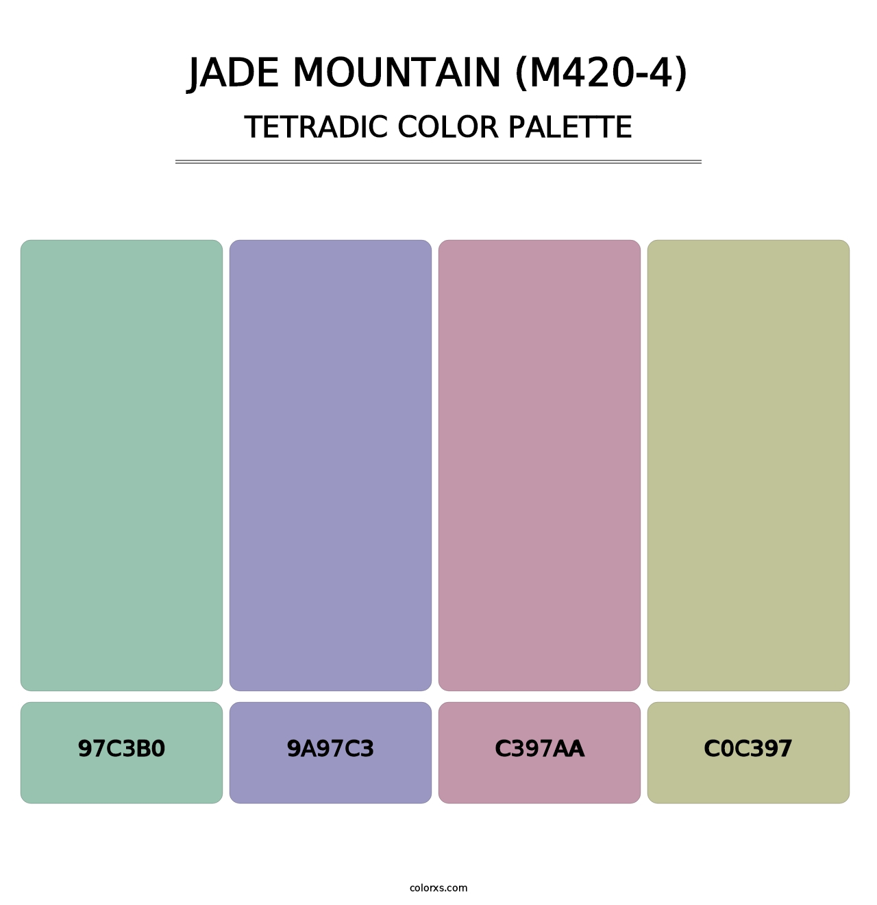 Jade Mountain (M420-4) - Tetradic Color Palette