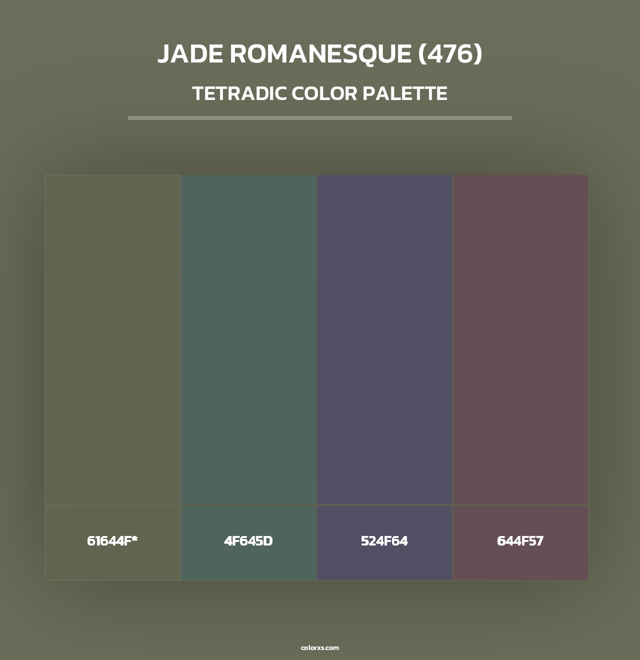 Jade Romanesque (476) - Tetradic Color Palette