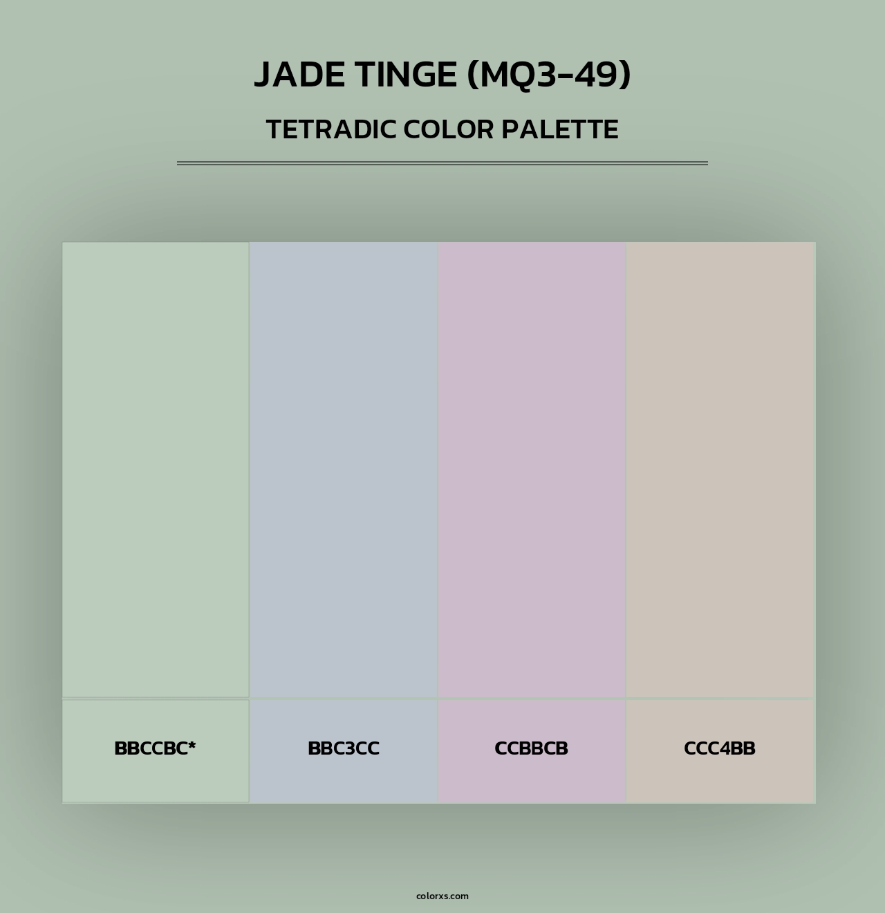 Jade Tinge (MQ3-49) - Tetradic Color Palette