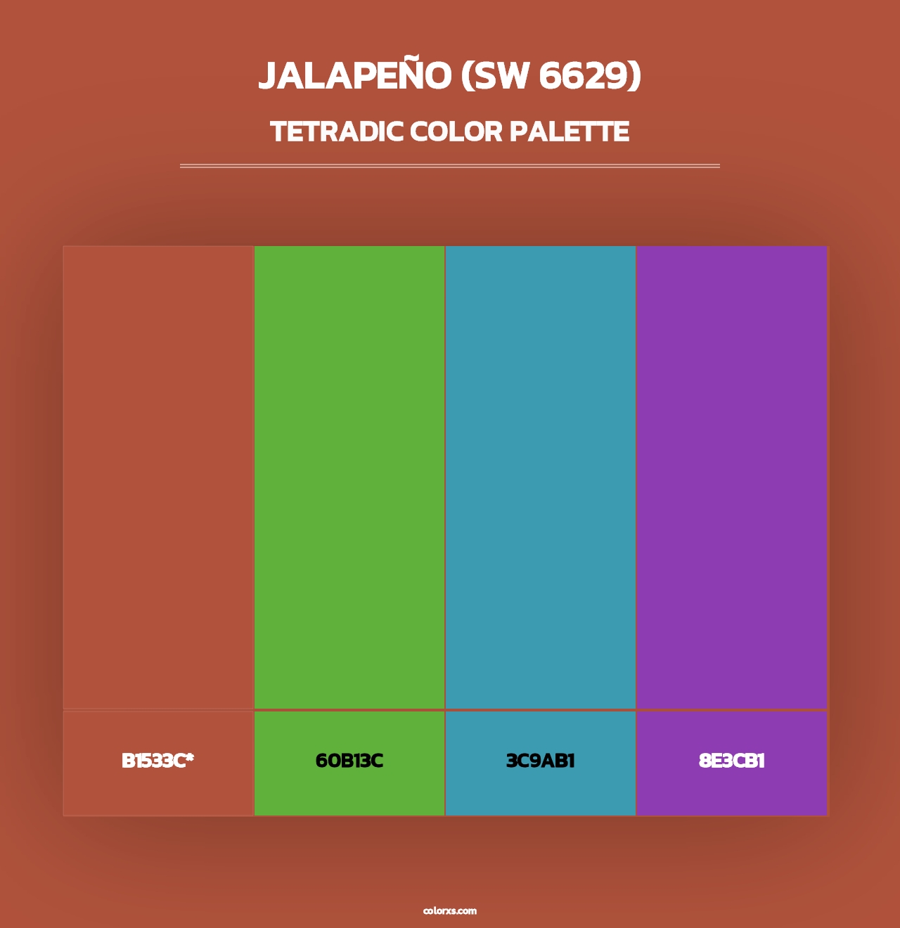 Jalapeño (SW 6629) - Tetradic Color Palette