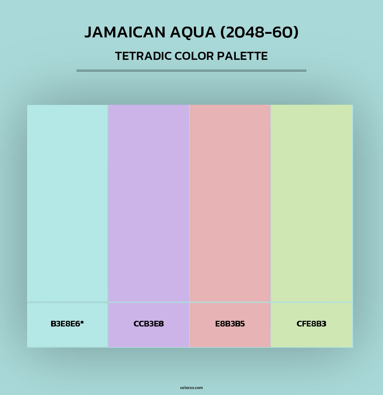 Jamaican Aqua (2048-60) - Tetradic Color Palette