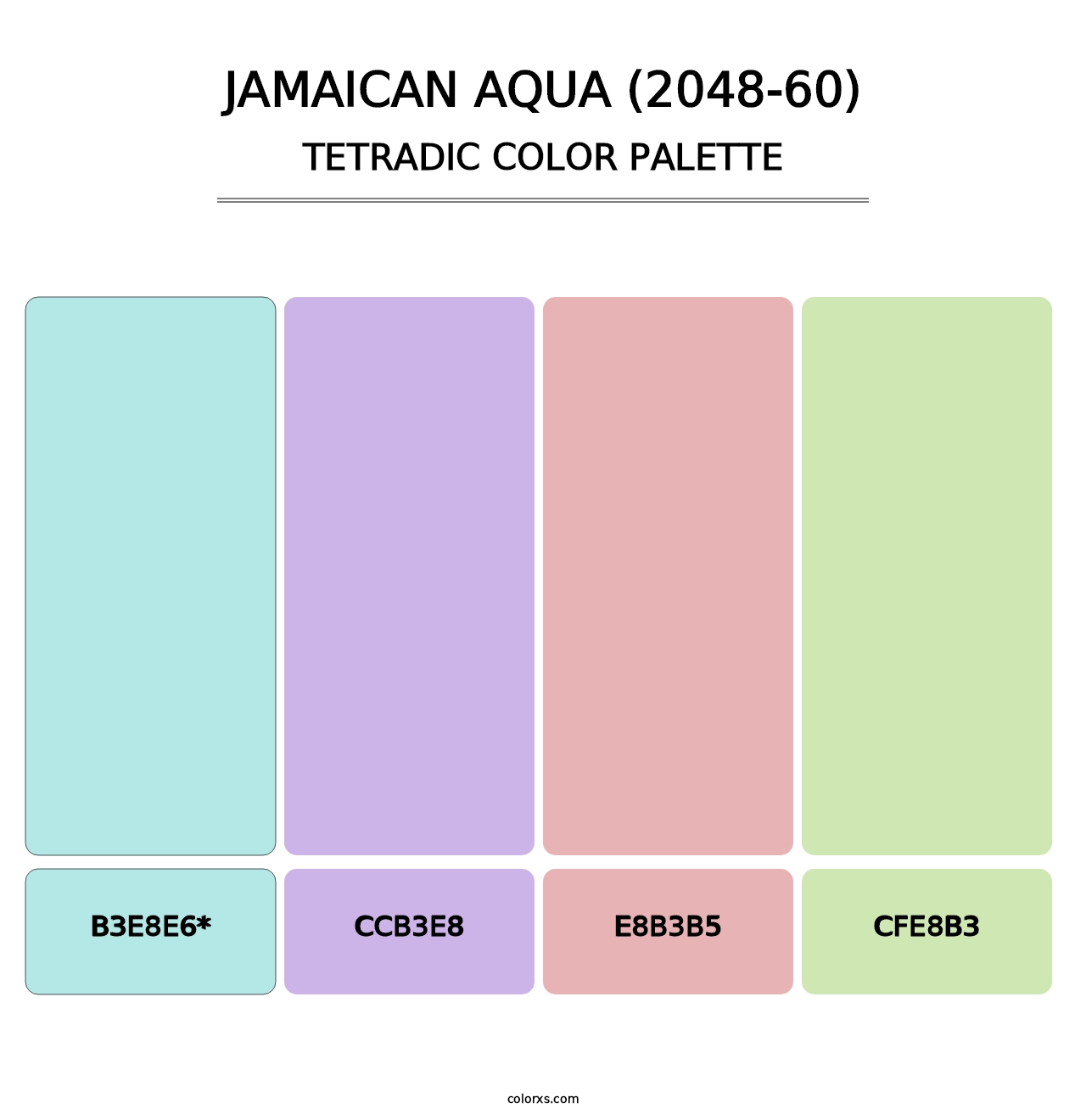 Jamaican Aqua (2048-60) - Tetradic Color Palette