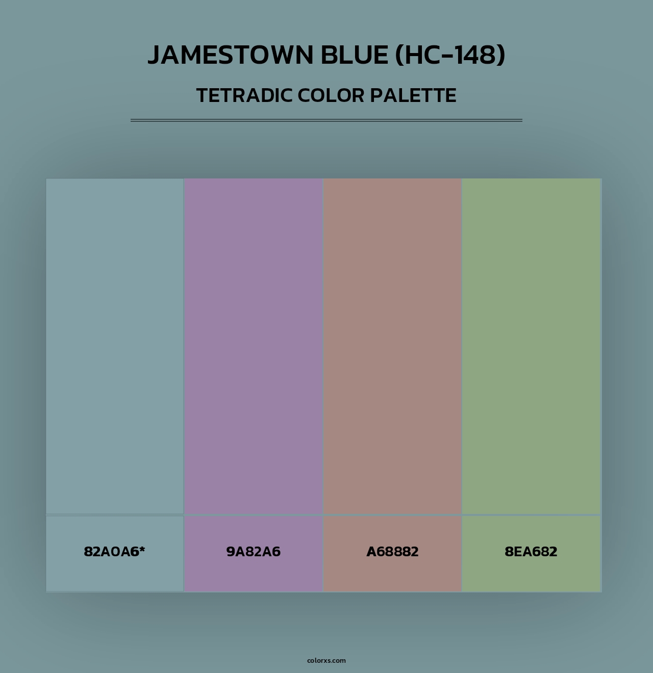 Jamestown Blue (HC-148) - Tetradic Color Palette