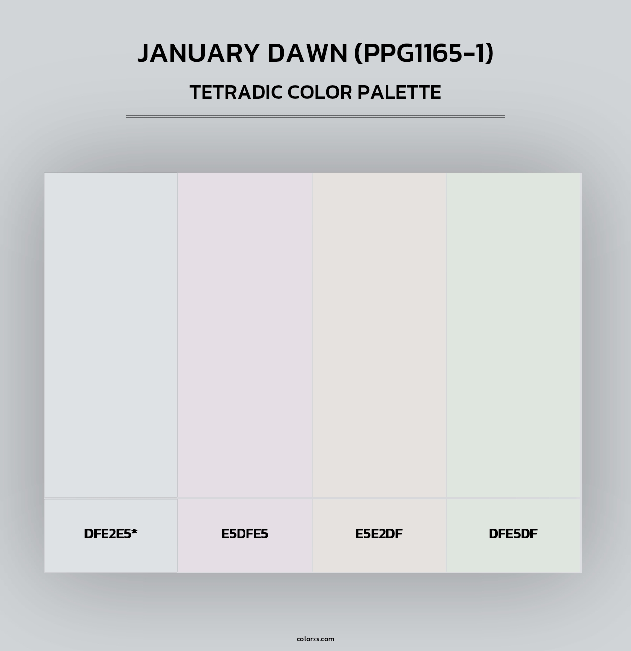 January Dawn (PPG1165-1) - Tetradic Color Palette