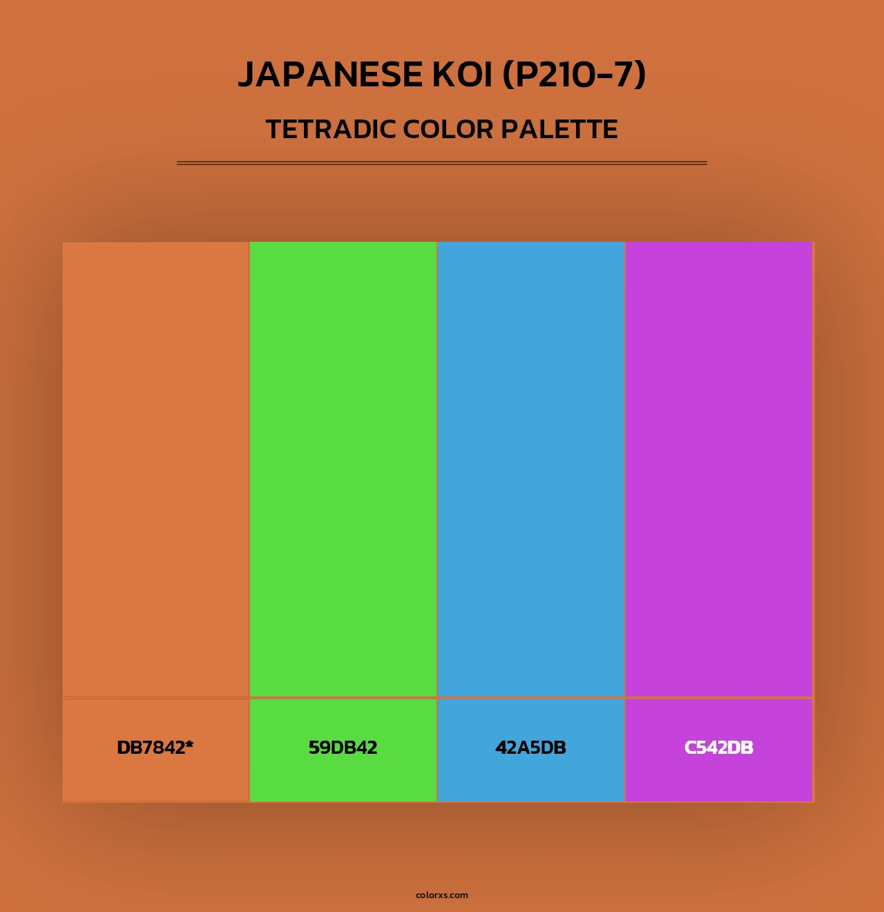 Japanese Koi (P210-7) - Tetradic Color Palette