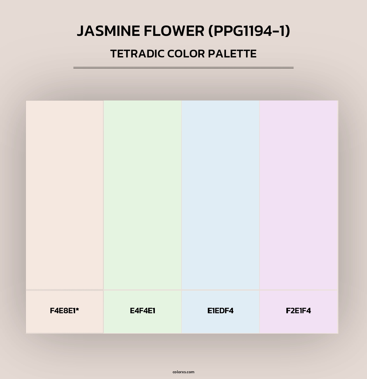 Jasmine Flower (PPG1194-1) - Tetradic Color Palette