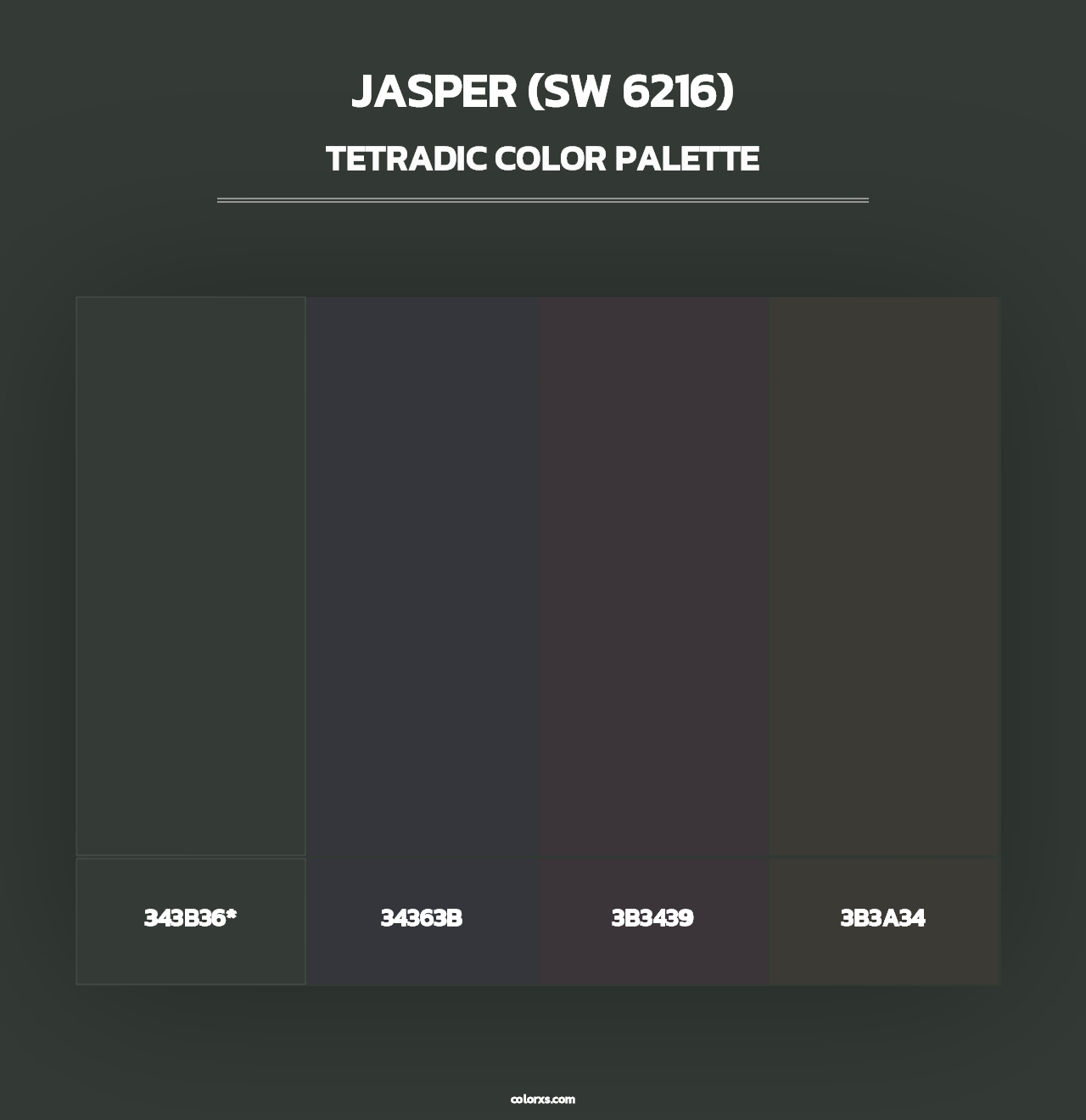 Jasper (SW 6216) - Tetradic Color Palette