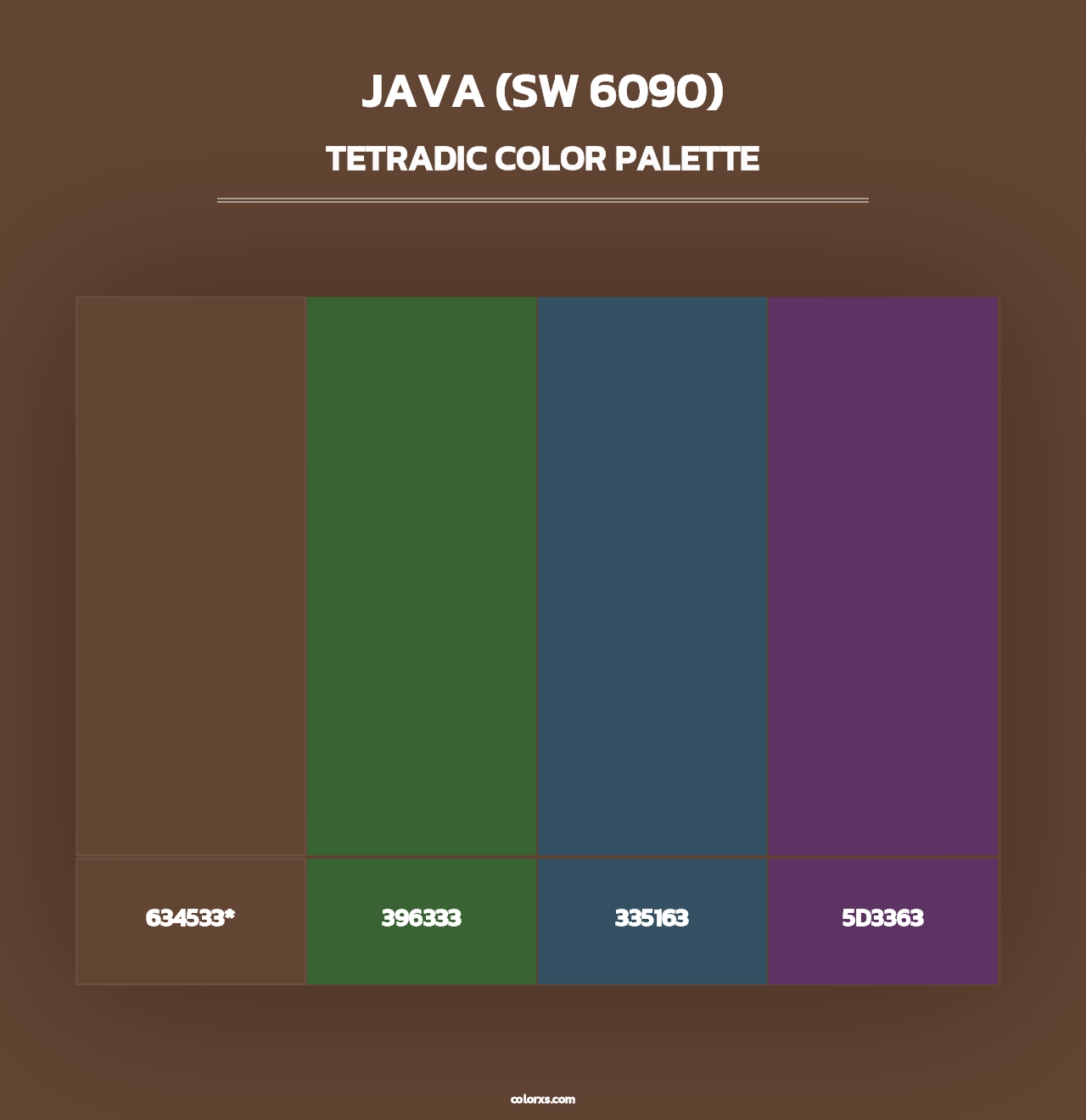 Java (SW 6090) - Tetradic Color Palette