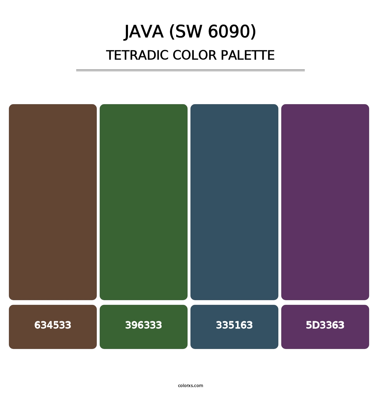 Java (SW 6090) - Tetradic Color Palette