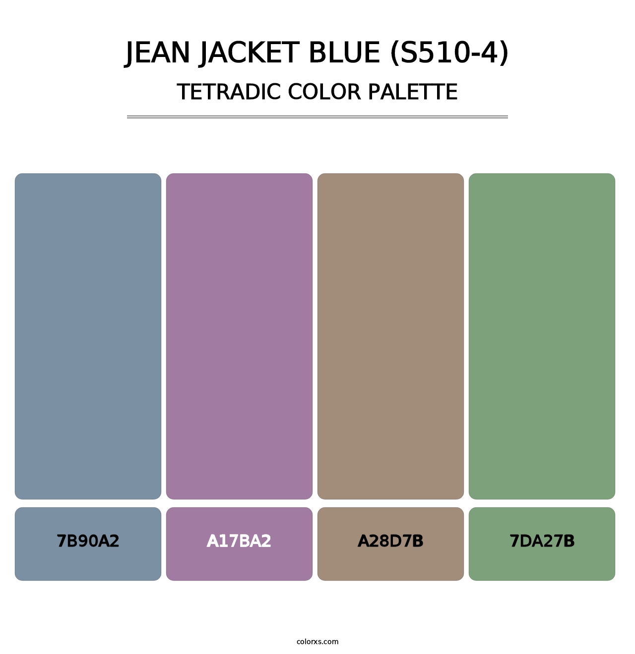 Jean Jacket Blue (S510-4) - Tetradic Color Palette