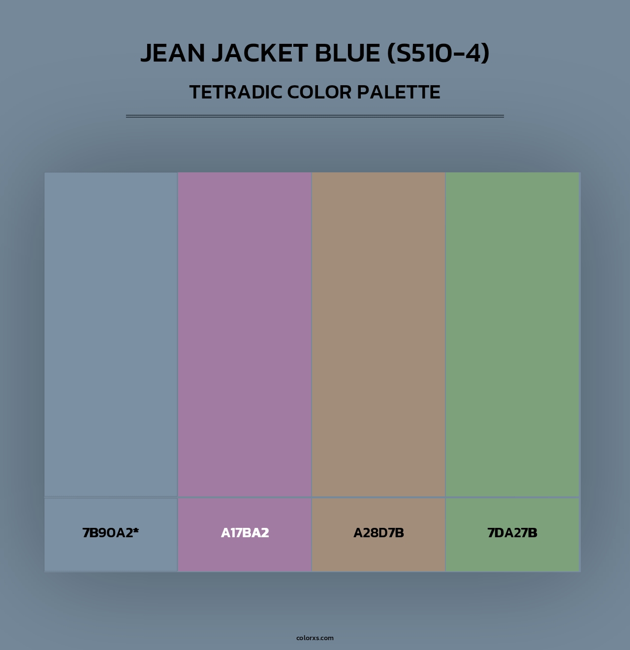 Jean Jacket Blue (S510-4) - Tetradic Color Palette