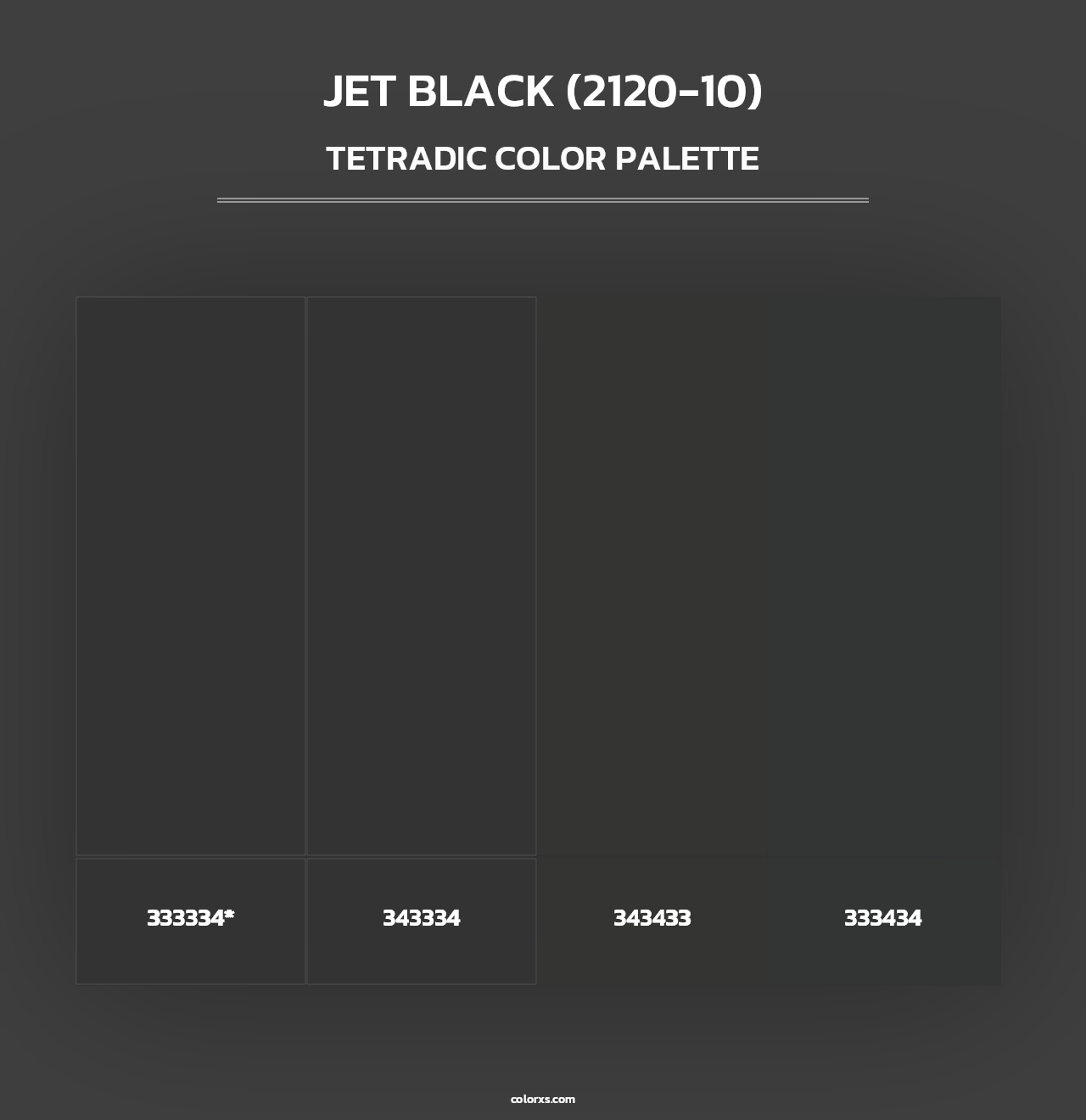 Jet Black (2120-10) - Tetradic Color Palette