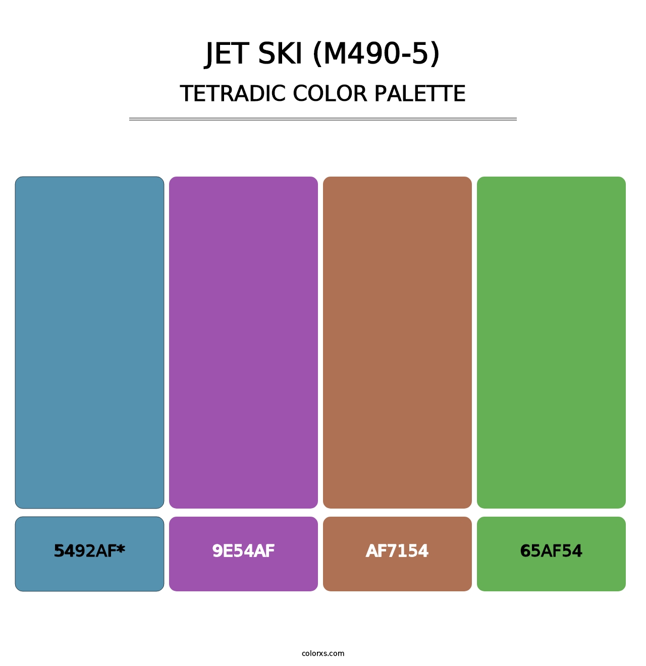 Jet Ski (M490-5) - Tetradic Color Palette