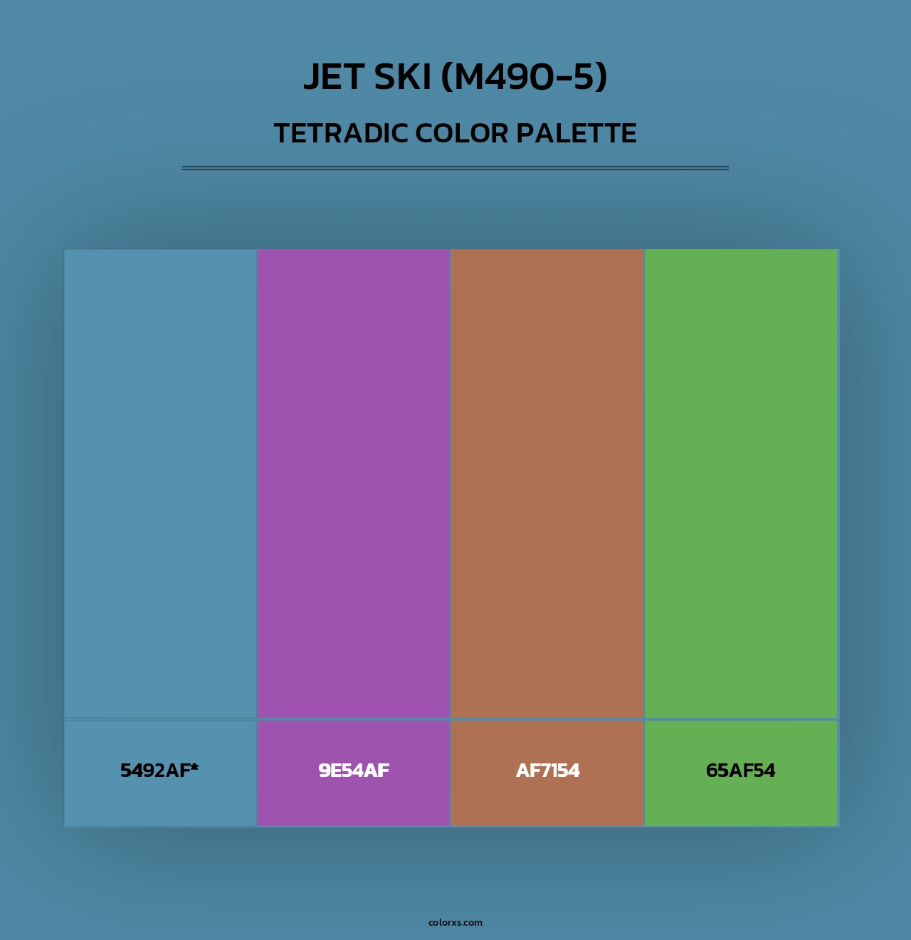 Jet Ski (M490-5) - Tetradic Color Palette