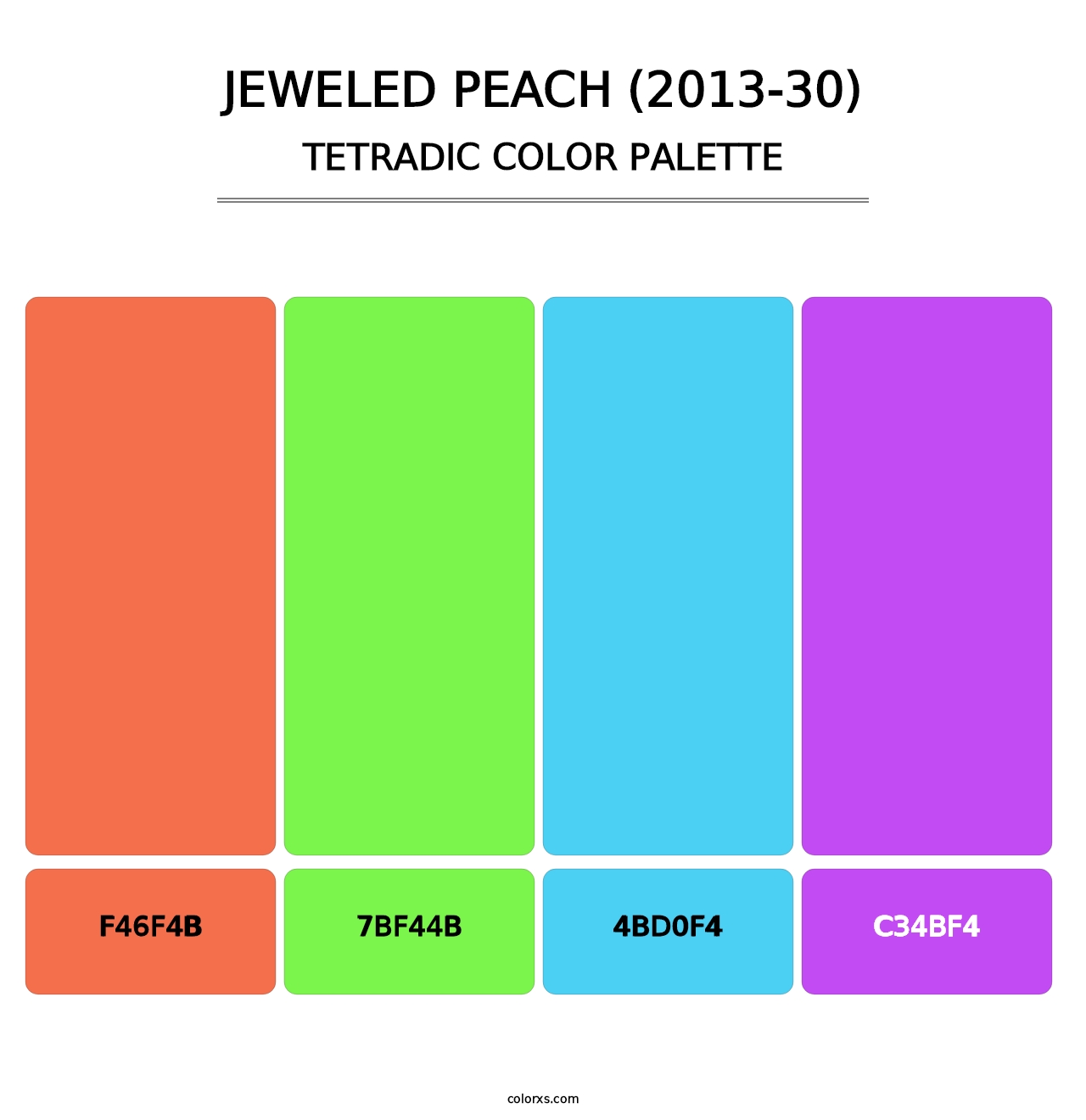 Jeweled Peach (2013-30) - Tetradic Color Palette