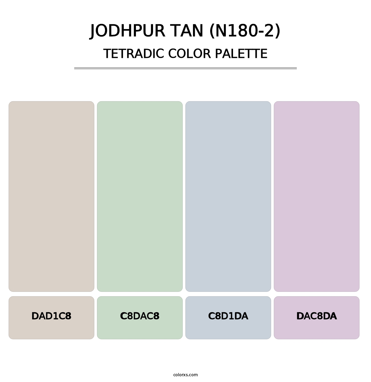 Jodhpur Tan (N180-2) - Tetradic Color Palette
