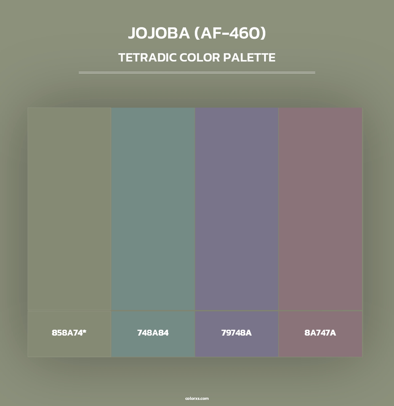Jojoba (AF-460) - Tetradic Color Palette