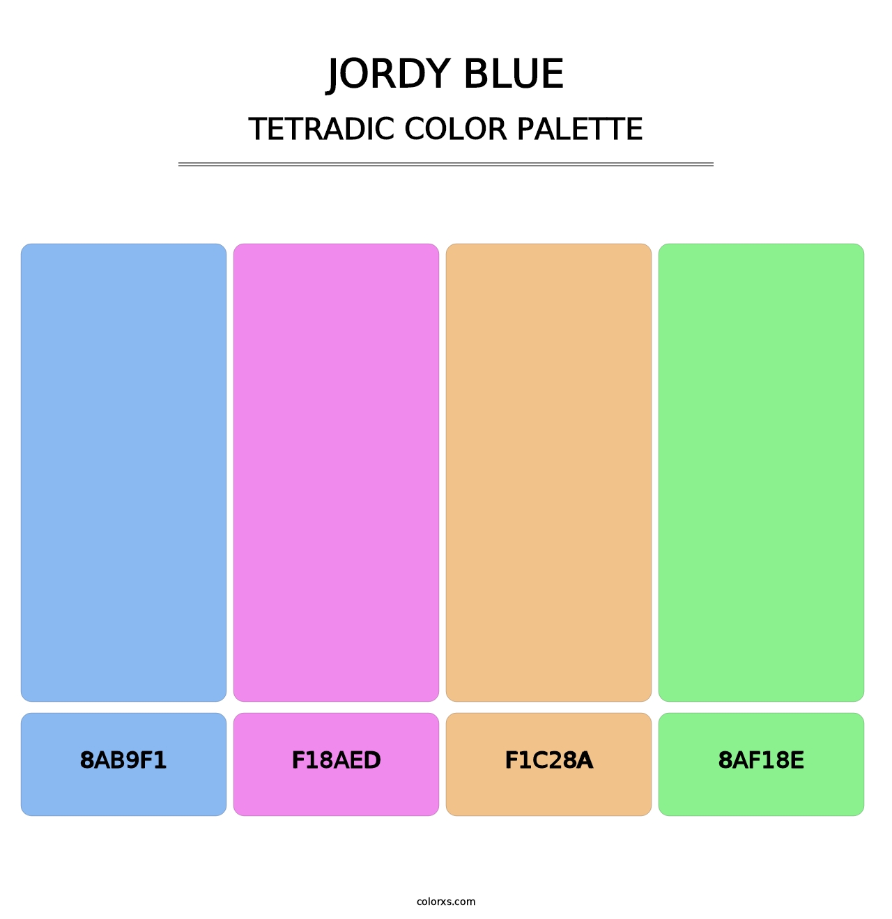 Jordy Blue - Tetradic Color Palette