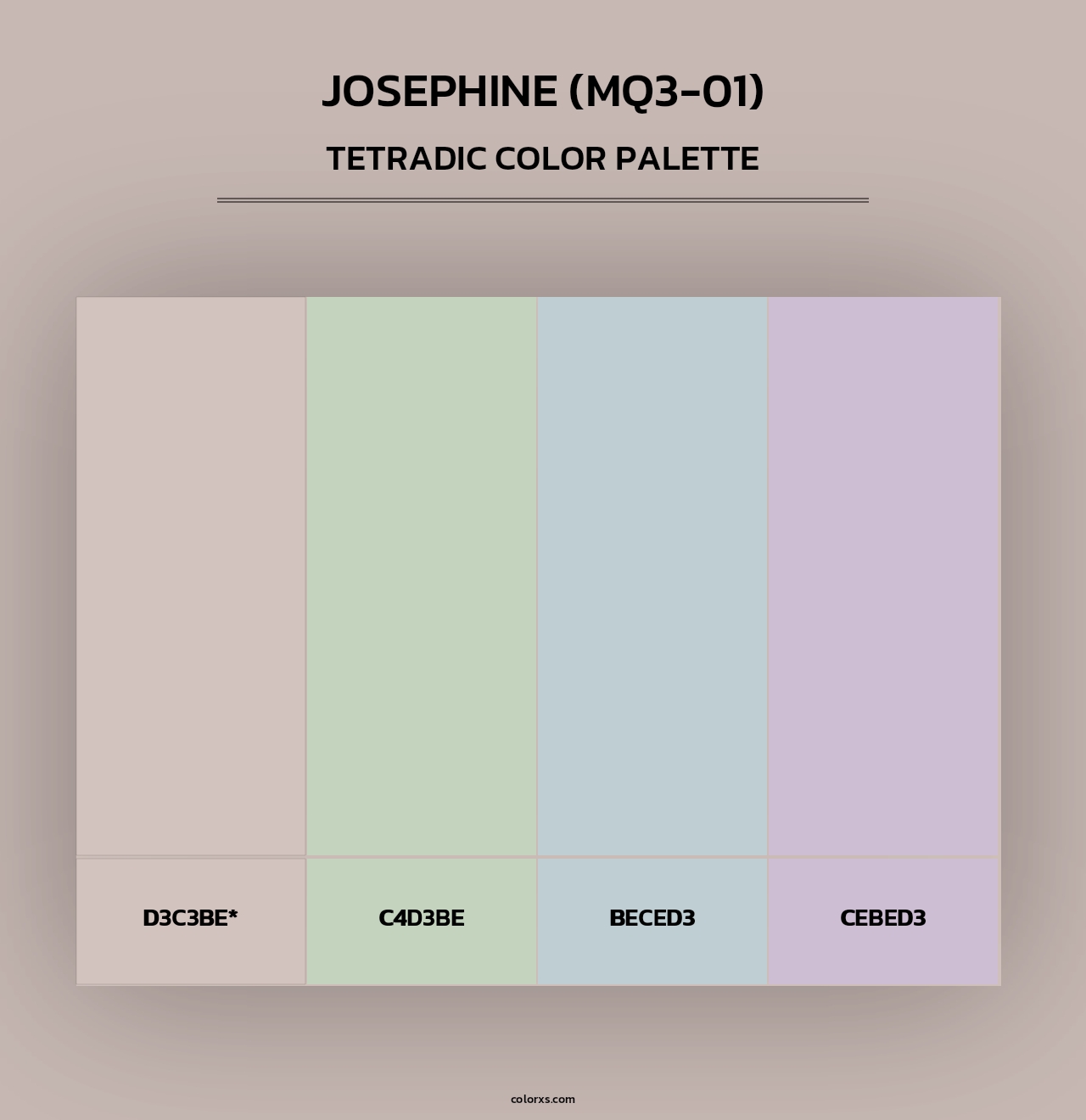 Josephine (MQ3-01) - Tetradic Color Palette