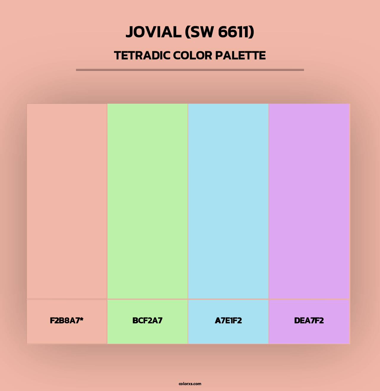 Jovial (SW 6611) - Tetradic Color Palette