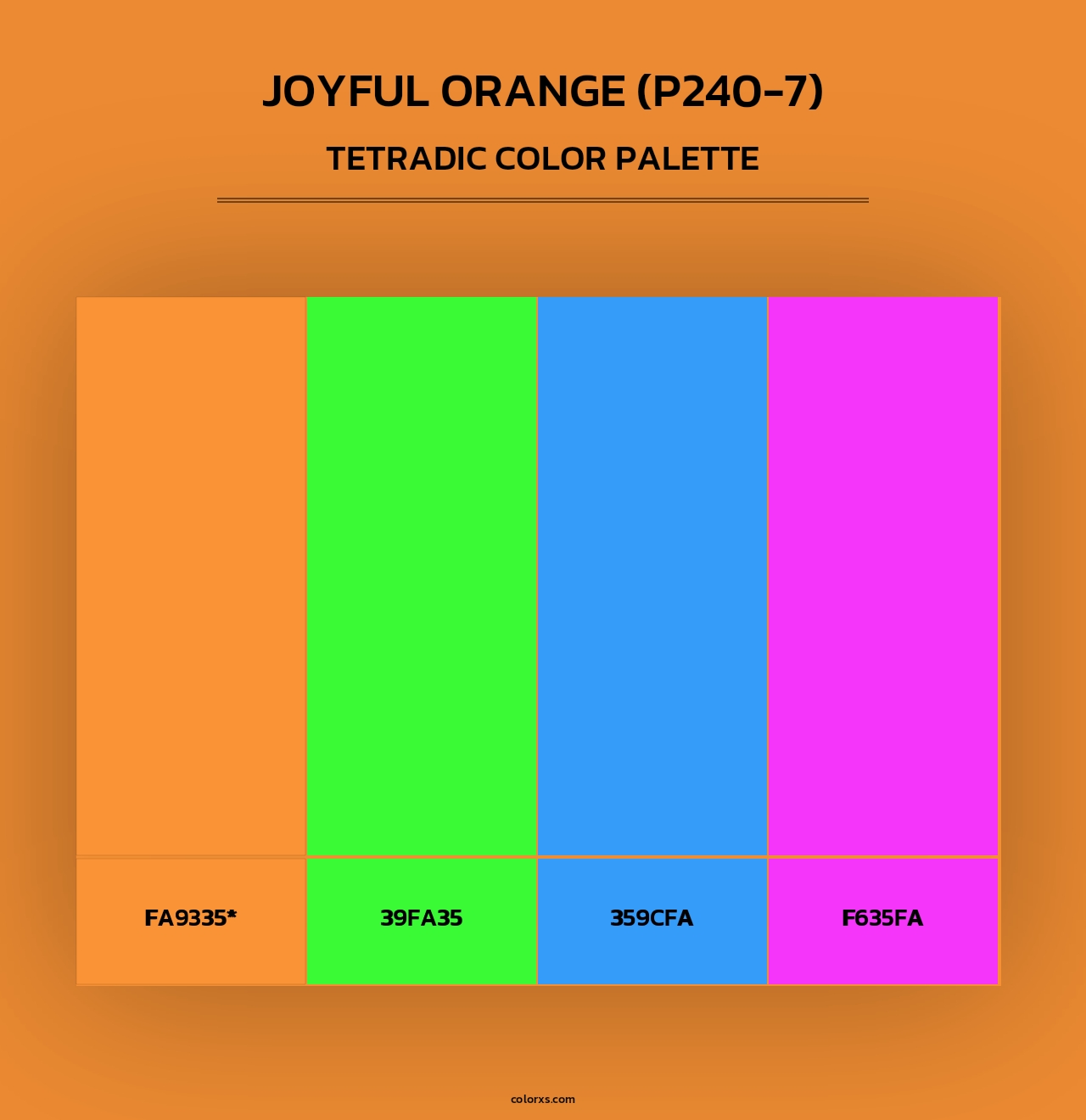 Joyful Orange (P240-7) - Tetradic Color Palette
