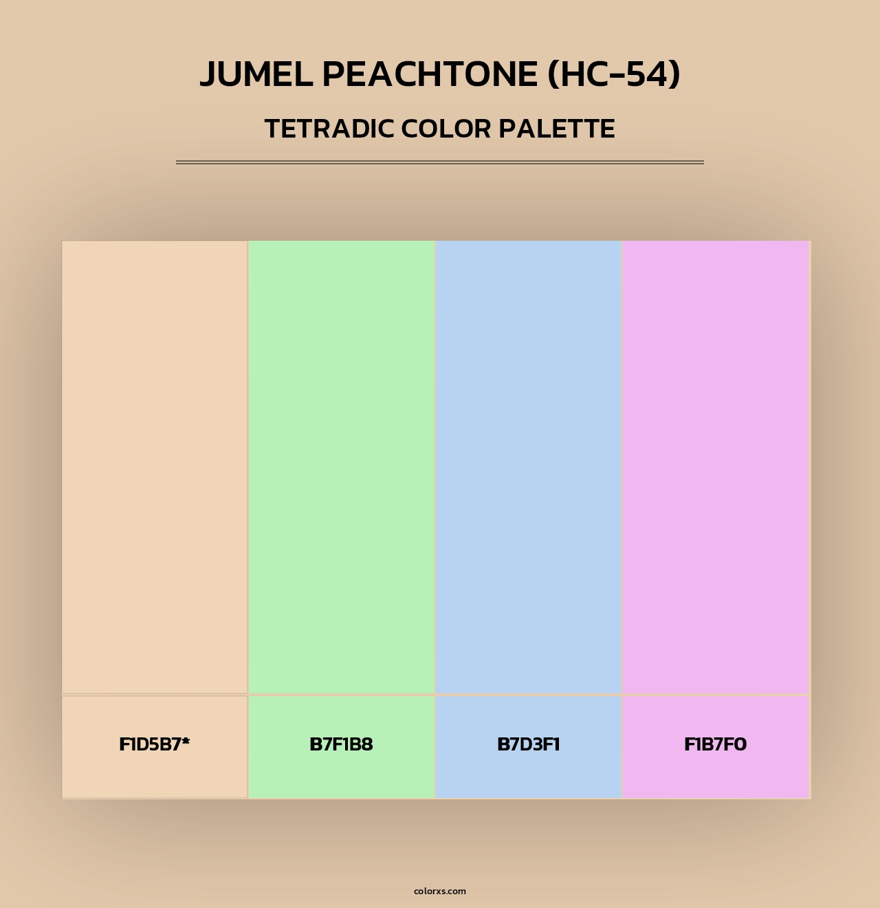 Jumel Peachtone (HC-54) - Tetradic Color Palette