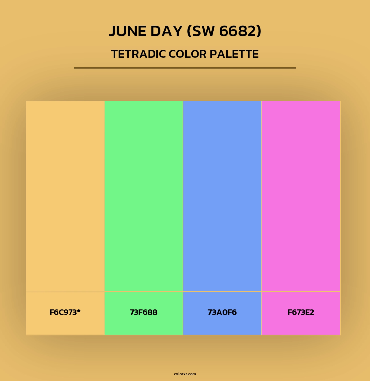 June Day (SW 6682) - Tetradic Color Palette