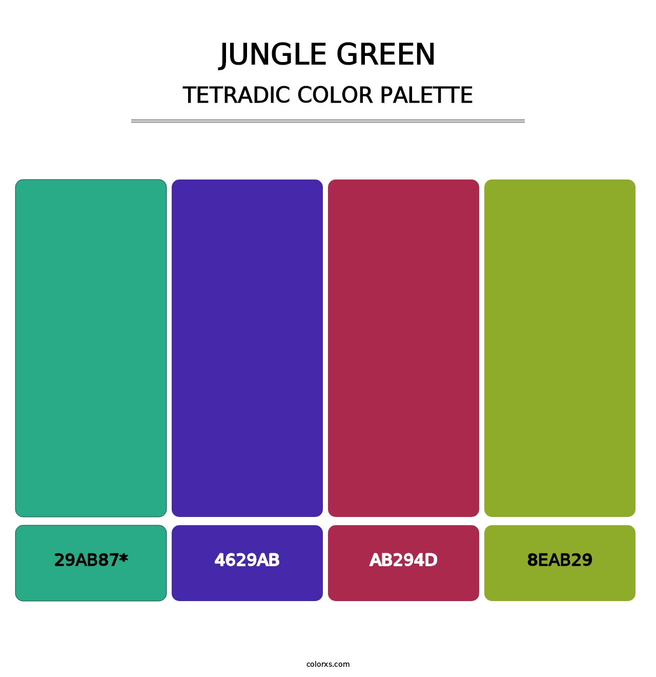 Jungle Green - Tetradic Color Palette