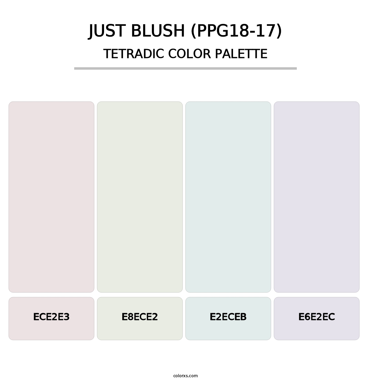Just Blush (PPG18-17) - Tetradic Color Palette